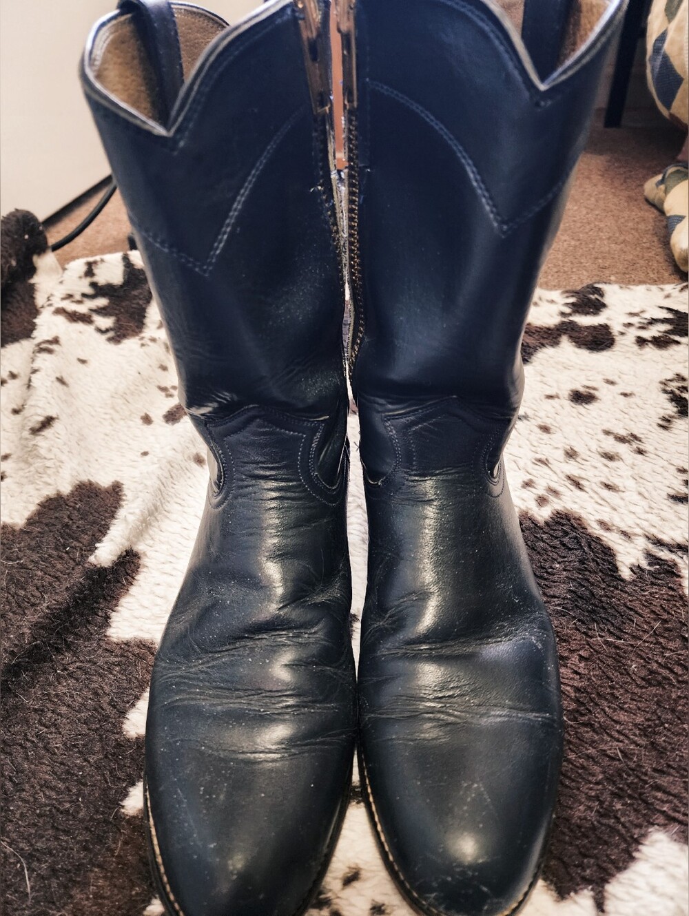WOMEN'S 80'S/90'S COWGIRL BOOTS - NAVY